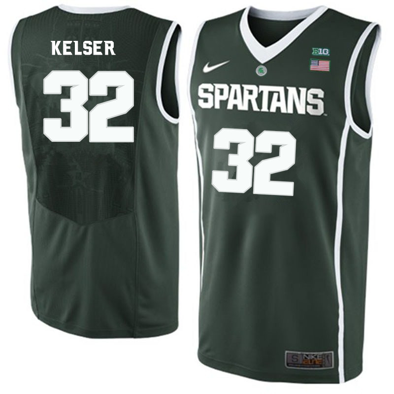 Men Michigan State Spartans #32 Greg Kelser NCAA Nike Authentic Green 2020 College Stitched Basketball Jersey QD41V12WF